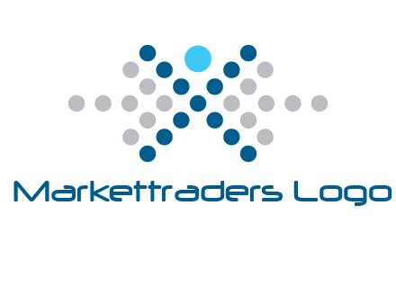 abstract dot person logo