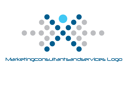 abstract dot person logo