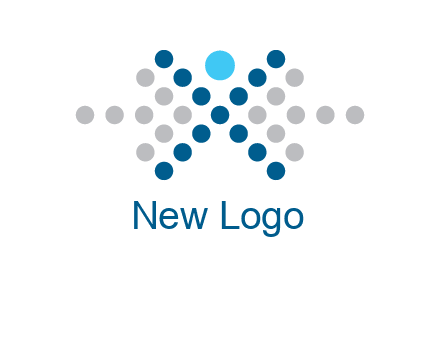 abstract dot person logo