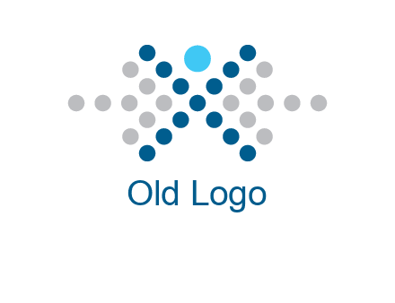 abstract dot person logo