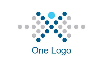abstract dot person logo