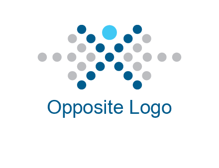 abstract dot person logo