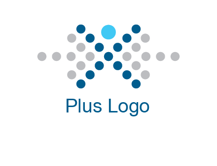 abstract dot person logo