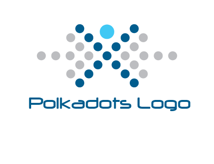 abstract dot person logo