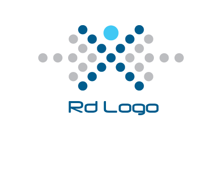 abstract dot person logo