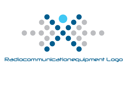 abstract dot person logo
