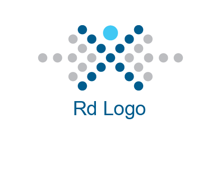 abstract dot person logo