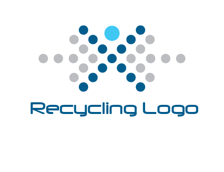 abstract dot person logo