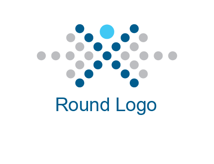 abstract dot person logo