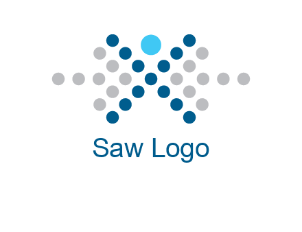 abstract dot person logo