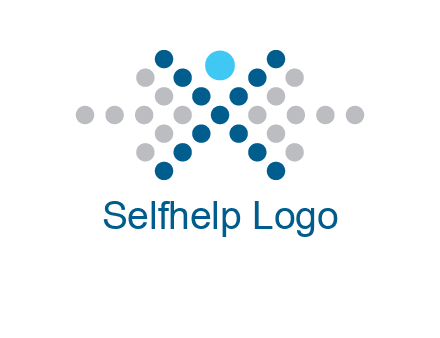 abstract dot person logo
