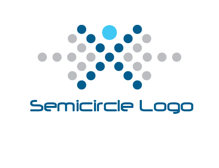 abstract dot person logo