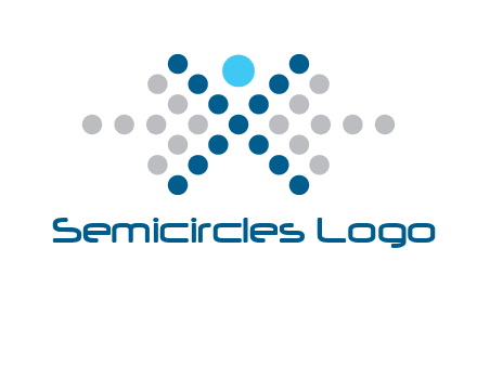 abstract dot person logo