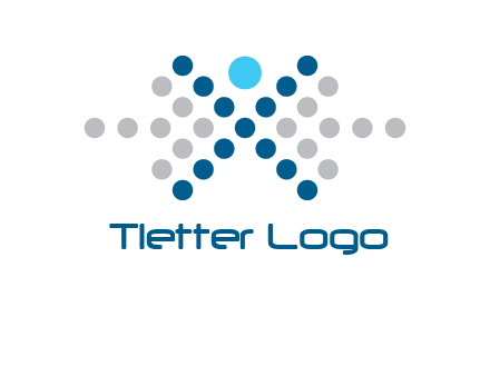 abstract dot person logo