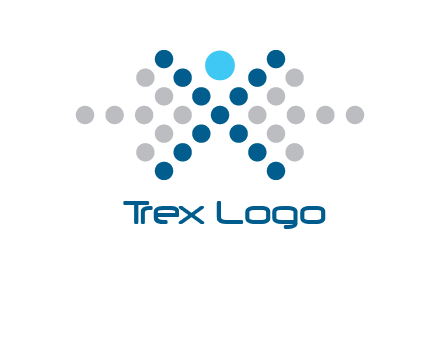abstract dot person logo