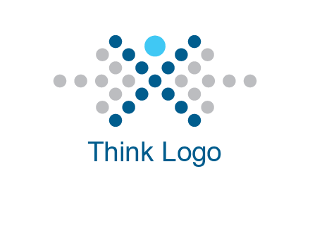 abstract dot person logo
