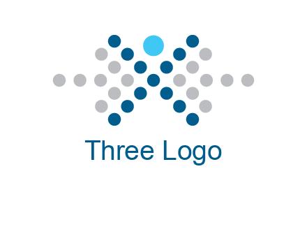 abstract dot person logo