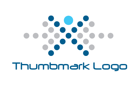 abstract dot person logo
