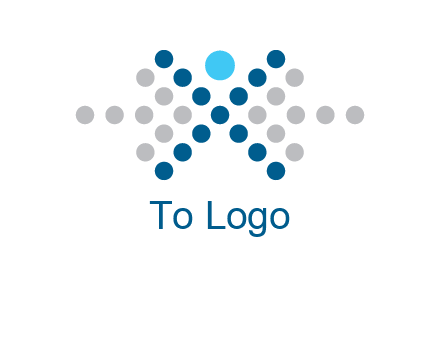 abstract dot person logo