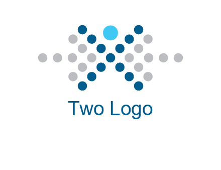 abstract dot person logo