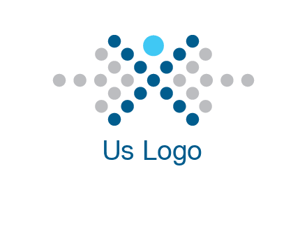 abstract dot person logo