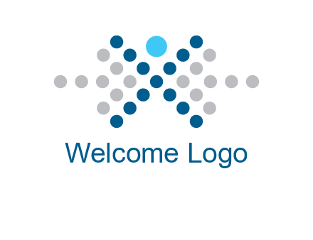 abstract dot person logo