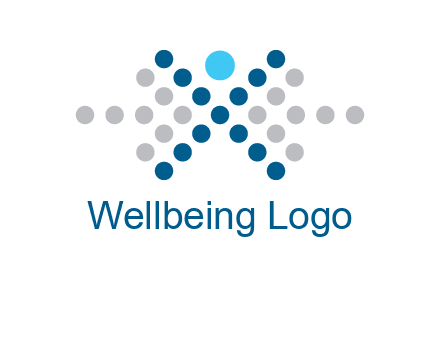 abstract dot person logo