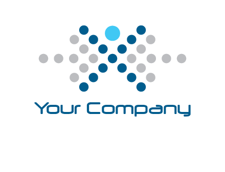 abstract dot person logo