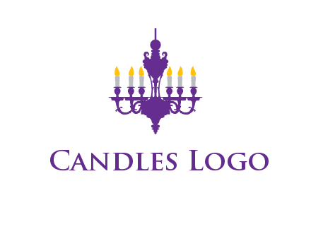 chandelier with candles illustration