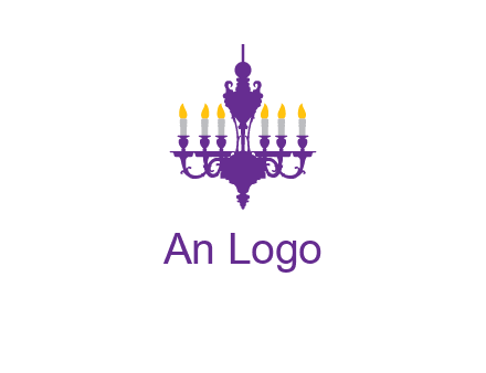 chandelier with candles illustration