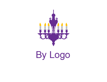 chandelier with candles illustration