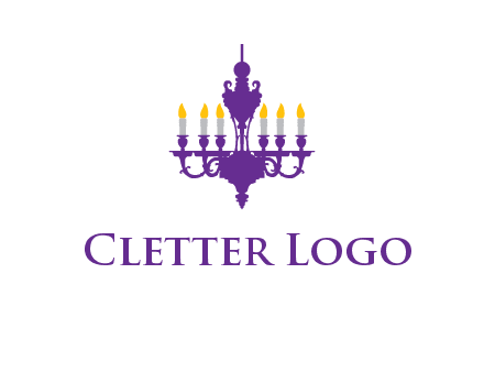 chandelier with candles illustration