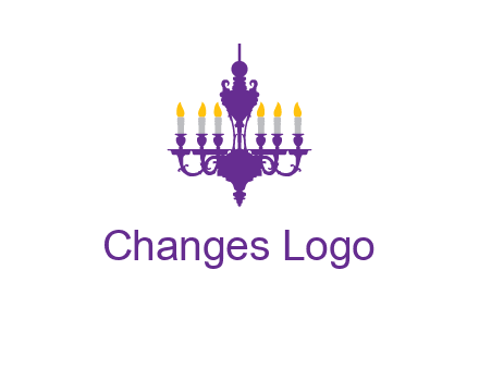 chandelier with candles illustration