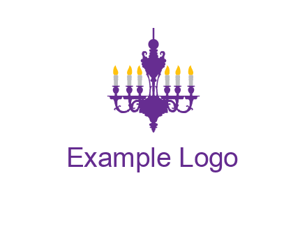 chandelier with candles illustration