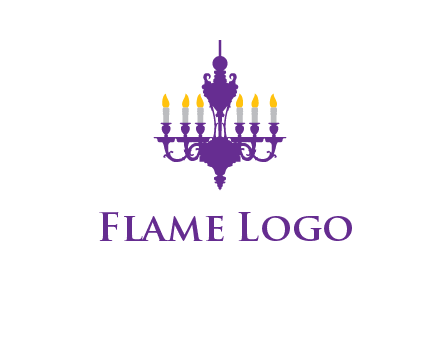 chandelier with candles illustration