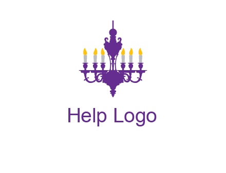 chandelier with candles illustration