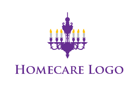 chandelier with candles illustration