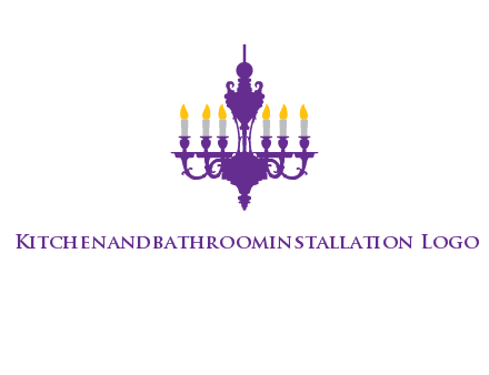 chandelier with candles illustration