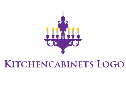 chandelier with candles illustration