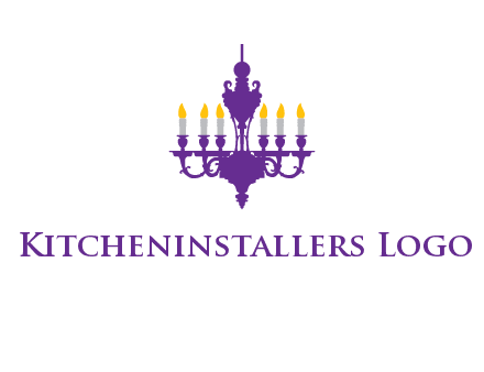 chandelier with candles illustration