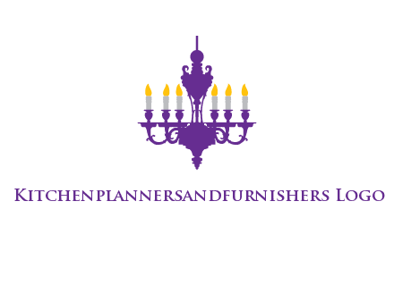 chandelier with candles illustration