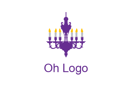 chandelier with candles illustration
