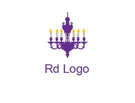 chandelier with candles illustration