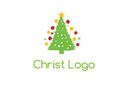 decorative christmas tree icon