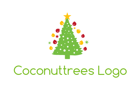 decorative christmas tree icon