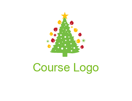 decorative christmas tree icon