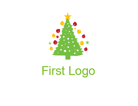 decorative christmas tree icon