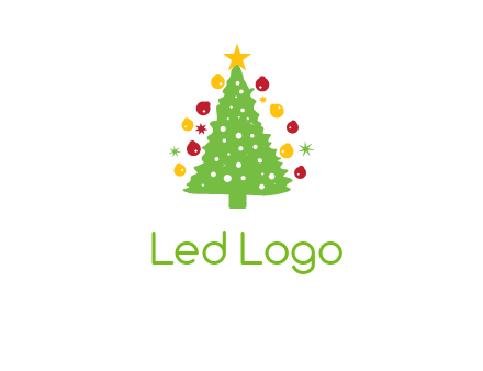 decorative christmas tree icon