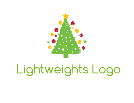 decorative christmas tree icon