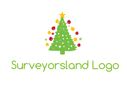 decorative christmas tree icon